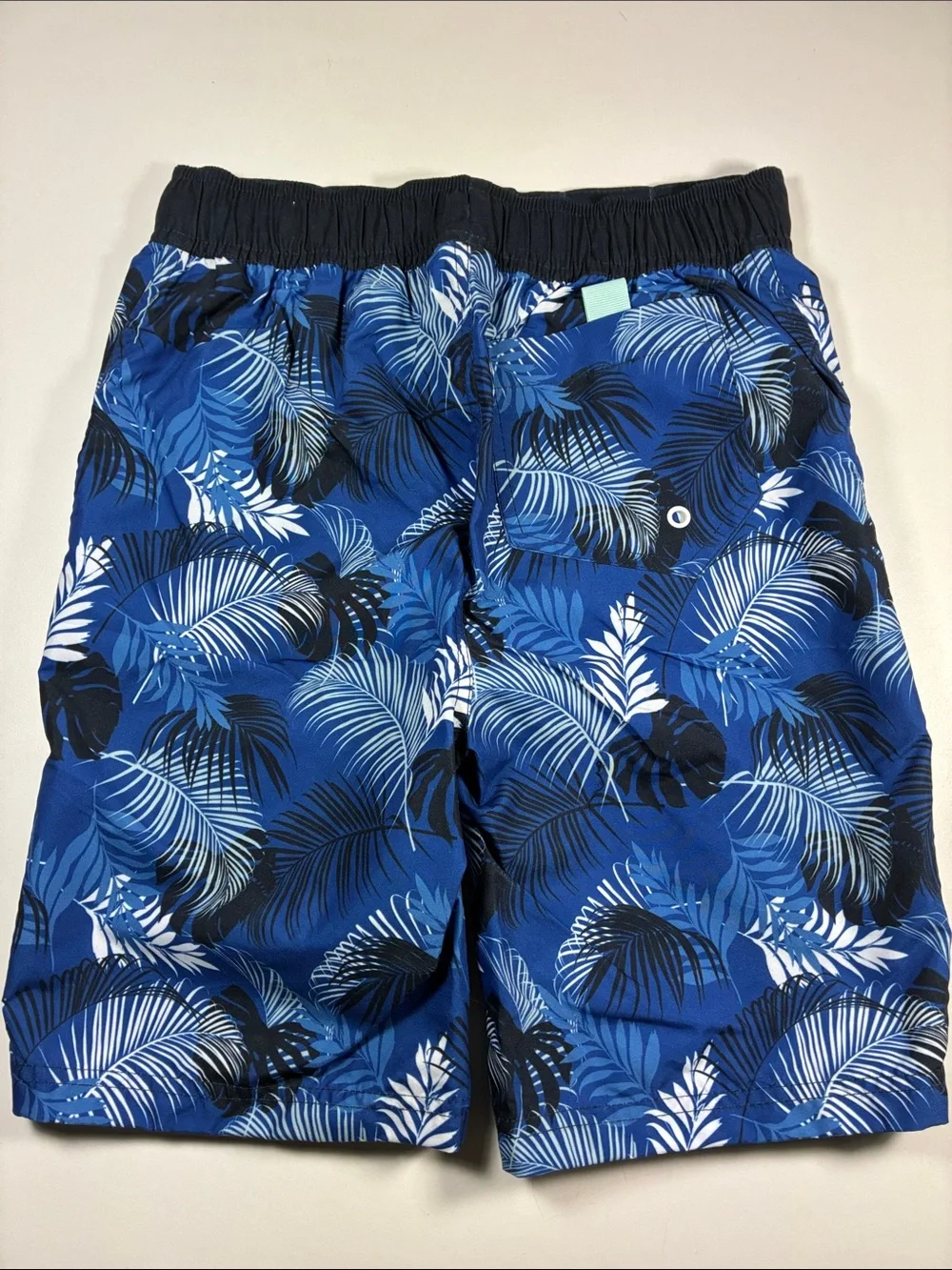 NWOT Aeropostale Black & Blue Tropical Boys' Rash Guard Swim Set, size 10'